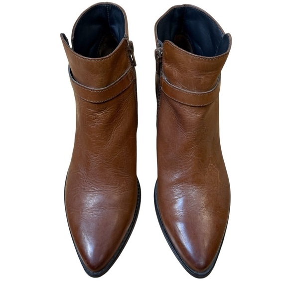 Paul Green Cognac Leather Heeled Booties Womens Size UK 6 - Picture 4 of 10